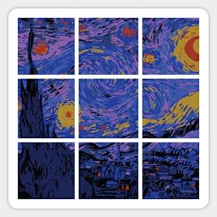 The Starry Night Patternized Sticker